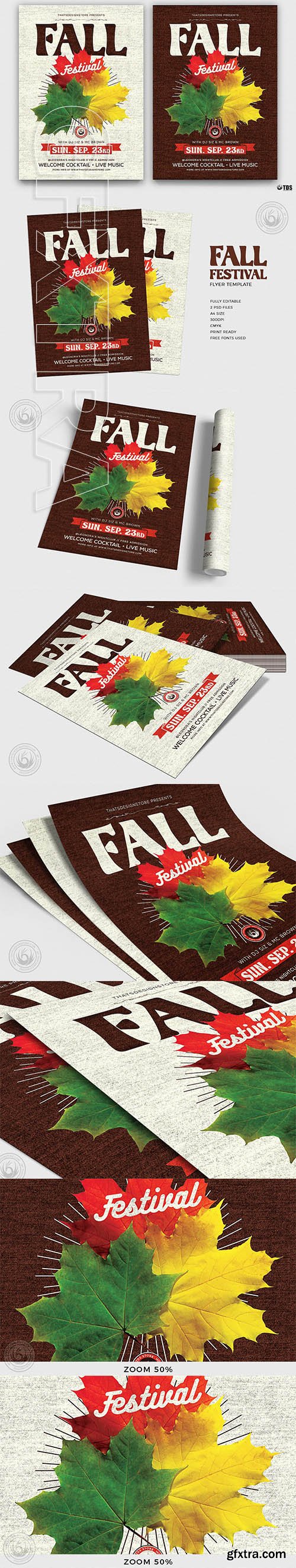 CreativeMarket - Fall Festival Flyer Template 2847444