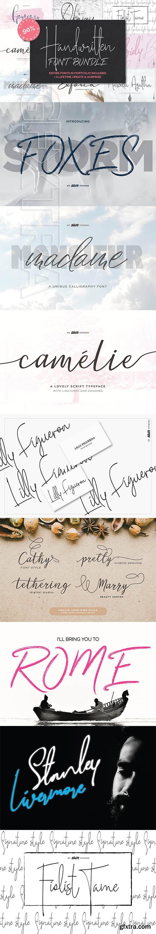 CreativeMarket - Handwritten Font Bundle 2783723