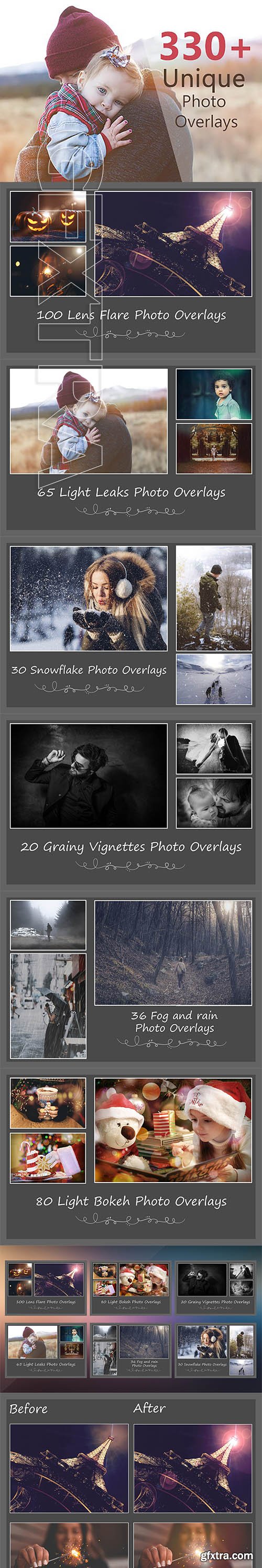 CreativeMarket - 330 Unique Photo Overlays 2736330