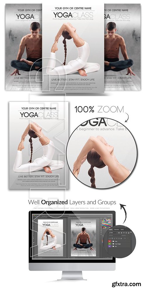 CreativeMarket - Yoga Class Flyer Template 2736652