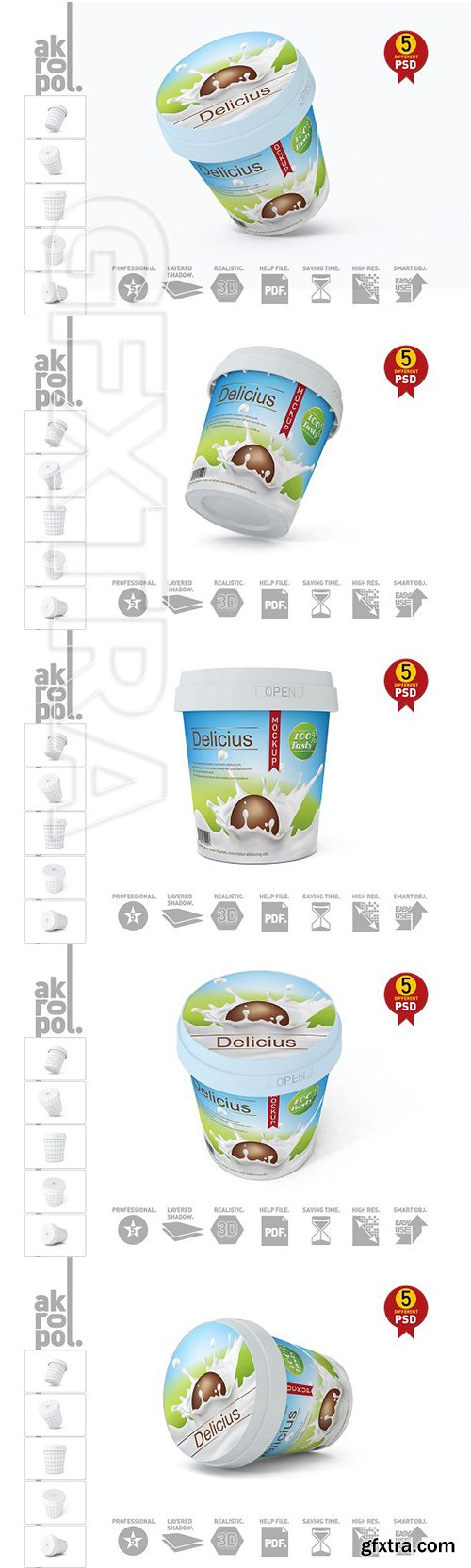 CreativeMarket - Ice Cream Tub Mock-Up 2789779