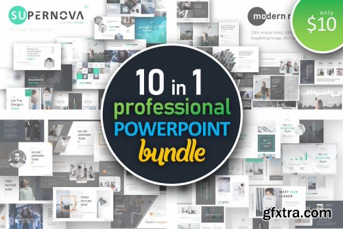 CreativeMarket 10 in 1 Powerpoint Bundle 90% off 2523531