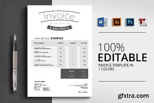 CreativeMarket 10 Invoice Bundle 2483389