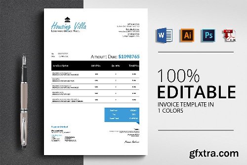 CreativeMarket 10 Invoice Bundle 2483389