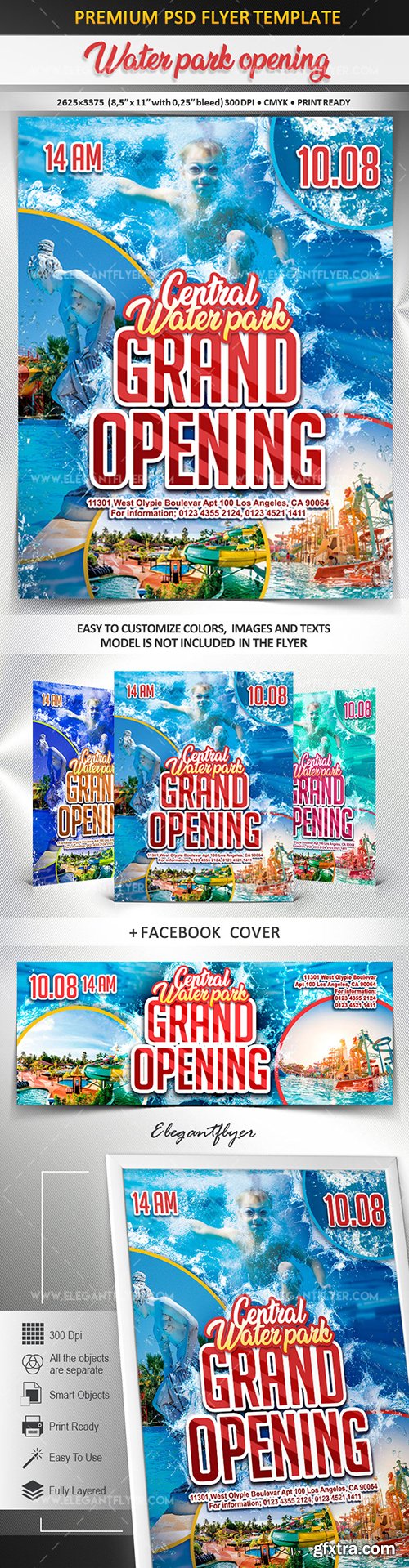 Water park Grand Opening – Flyer PSD Template