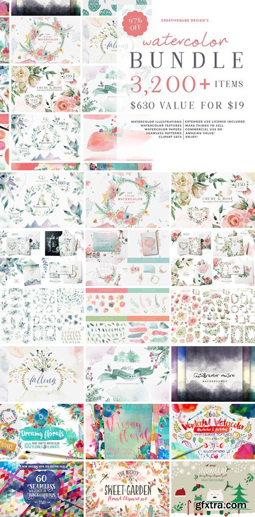 CM - Watercolor Graphics Bundle 2750647