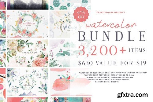 CM - Watercolor Graphics Bundle 2750647