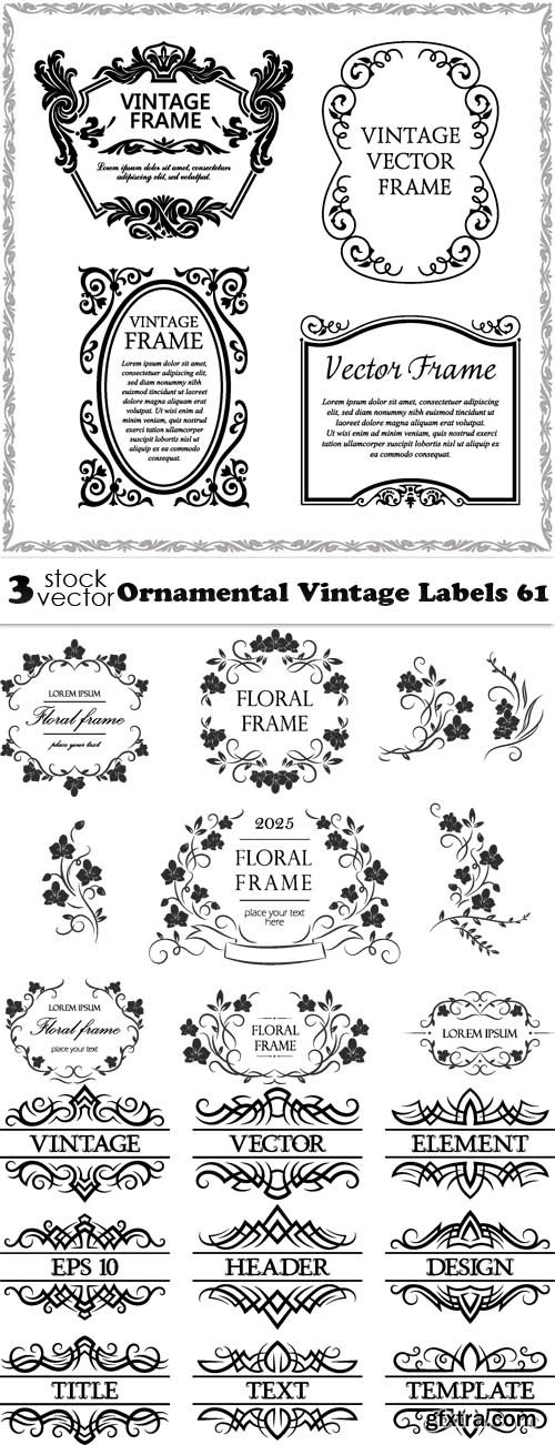 Vectors - Ornamental Vintage Labels 61