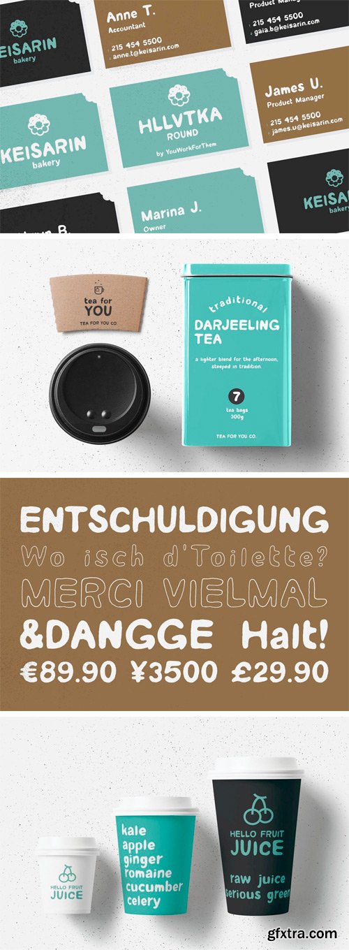 YWFT HLLVTKA Round Font Family