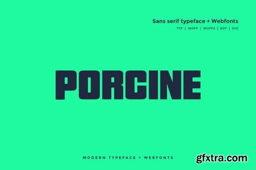 Porcine - Modern typeface + WebFont