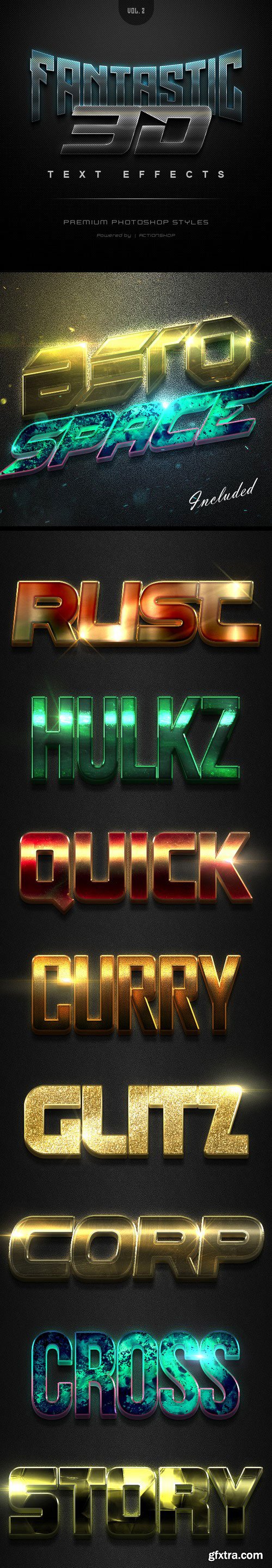 Graphicriver - Fantastic 3D Text Effects Vol.2 21391485