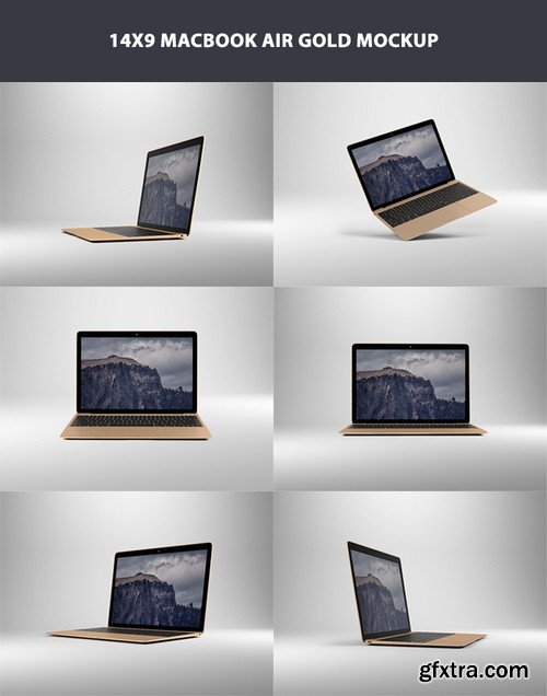 14x9 MacBook Air Gold Mockup