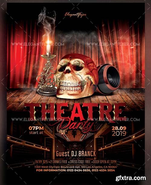 Theatre Party V1 2018 Flyer PSD Template