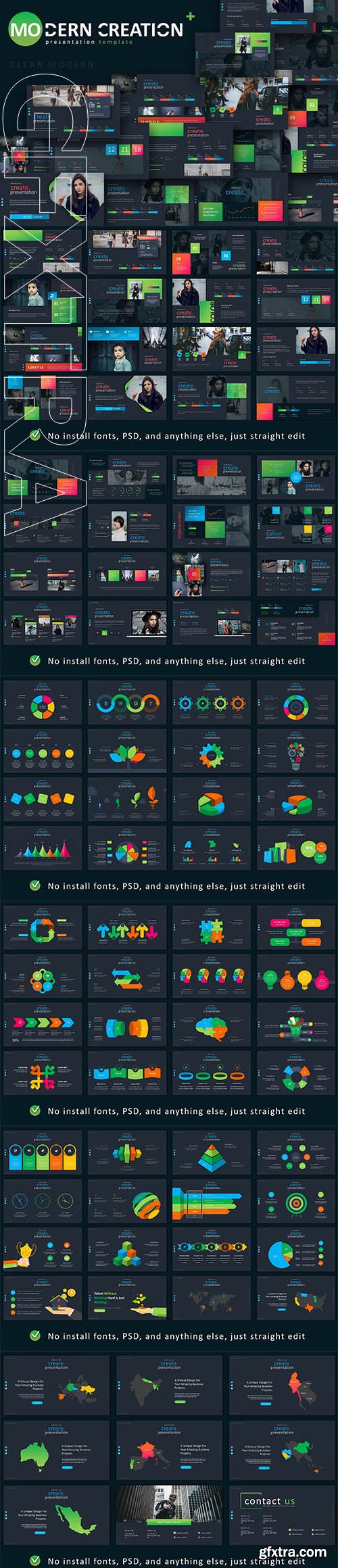 CreativeMarket - Discount, Modern Creation Powerpoint 2842200