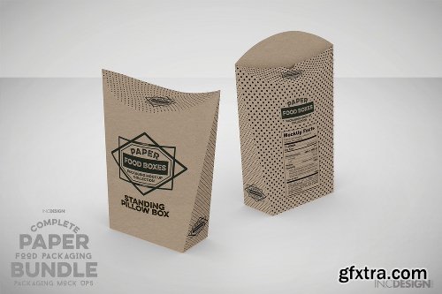 CreativeMarket Paper Food Packaging Mockup Bundle 2513245