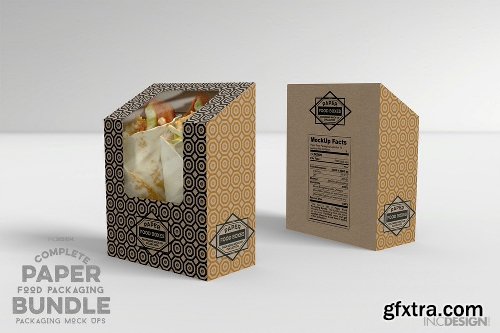 CreativeMarket Paper Food Packaging Mockup Bundle 2513245