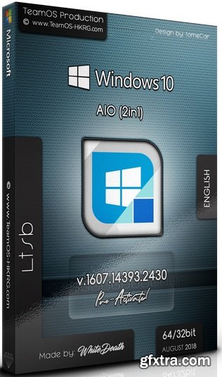 Windows 10 Enterprise LTSB v1607 (Build 14393.2430) 2in1 English (x64) Permantly Activated August 2018