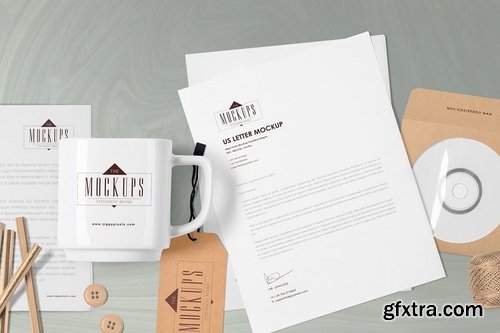 5 Stationery Mockups Scenes