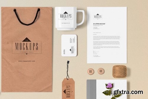 5 Stationery Mockups Scenes