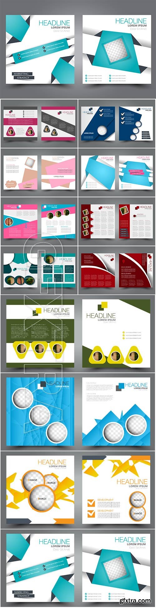 Vector flyer template, brochure design for business and education