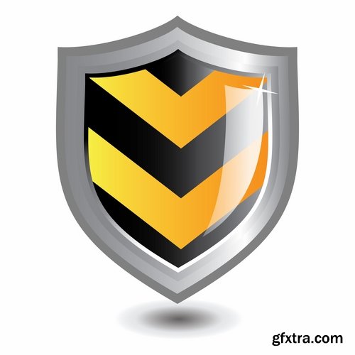 Shield logo icon web design element site 25 EPS