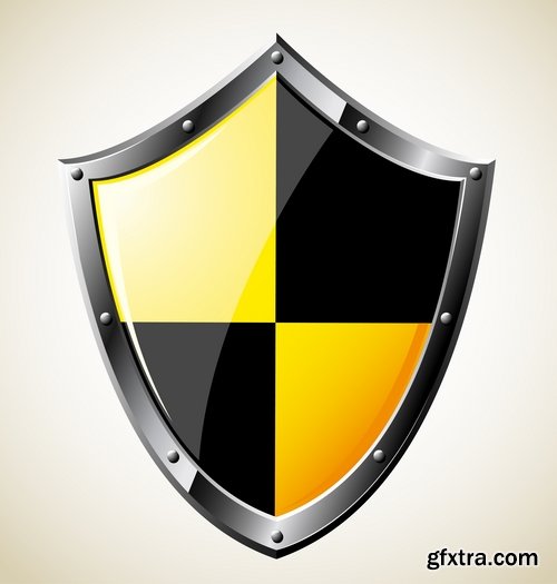 Shield logo icon web design element site 25 EPS