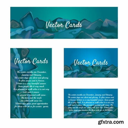 Corporate business card sticker template flyer banner 2-25 EPS