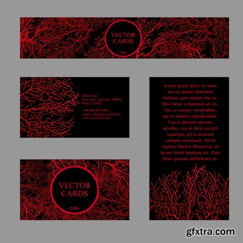 Corporate business card sticker template flyer banner 2-25 EPS