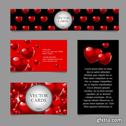 Corporate business card sticker template flyer banner 2-25 EPS