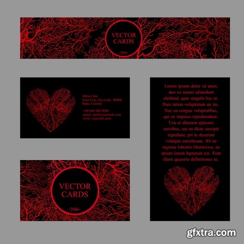 Corporate business card sticker template flyer banner 2-25 EPS