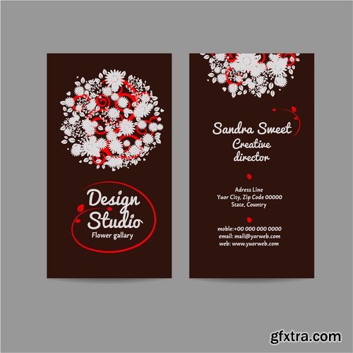 Corporate business card sticker template flyer banner 2-25 EPS