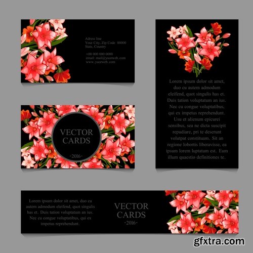 Corporate business card sticker template flyer banner 2-25 EPS