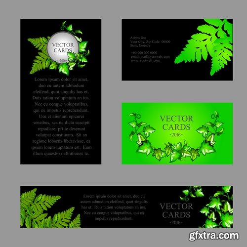 Corporate business card sticker template flyer banner 2-25 EPS