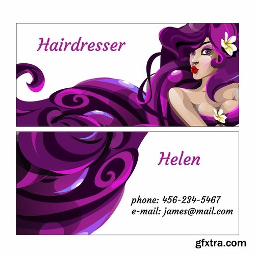 Corporate business card sticker template flyer banner 2-25 EPS