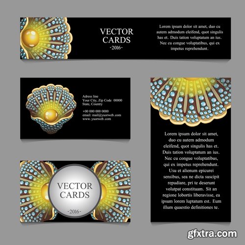 Corporate business card sticker template flyer banner 2-25 EPS