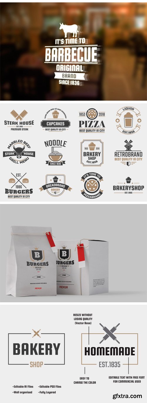 Designbundles - 60 Vintage Logo Set 56014