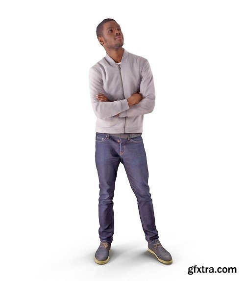 Casual Human Blackman VR / AR / 3D model