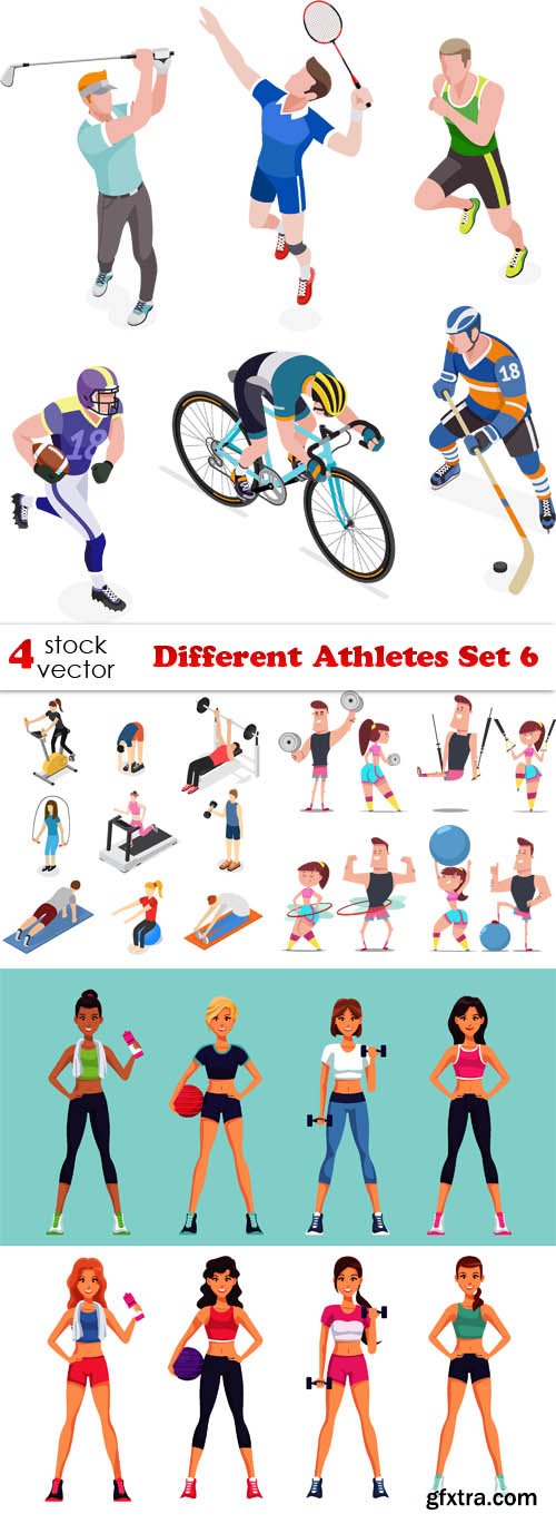 Vectors - Different Athletes Set 6