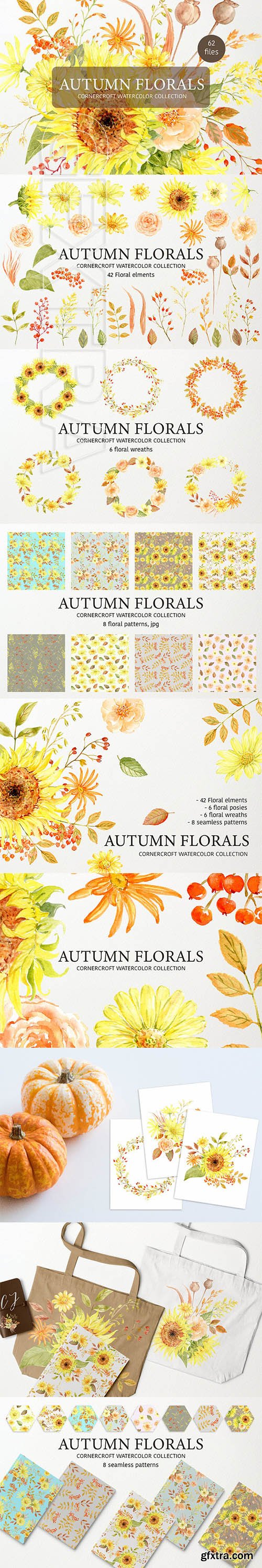 CreativeMarket - Autumn Floral Collection 2840864