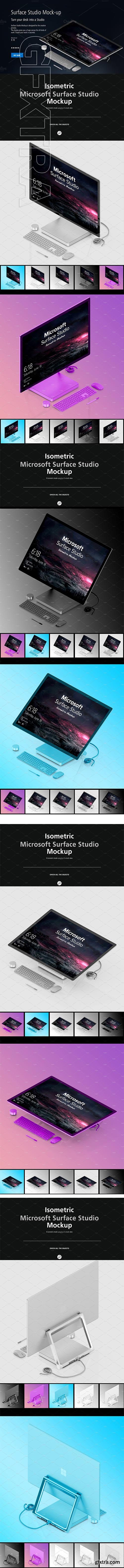 CreativeMarket - Isometric Microsoft Studio Mock-up 2324512