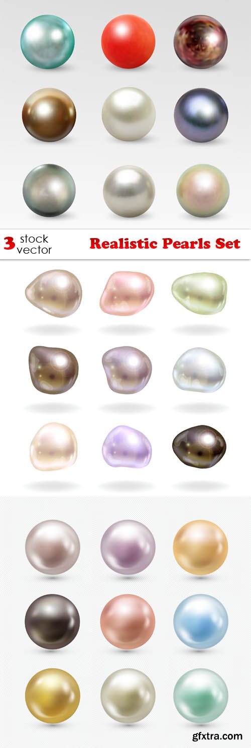 Vectors - Realistic Pearls Set