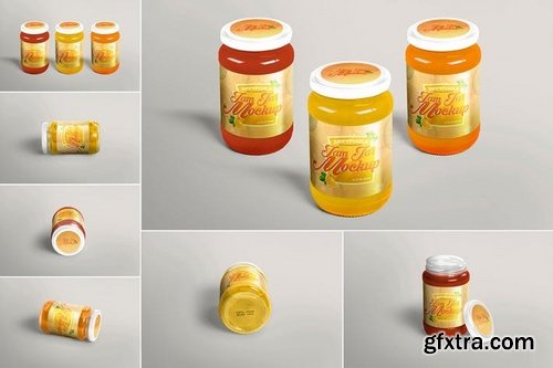 6 Jam Jar Mockups