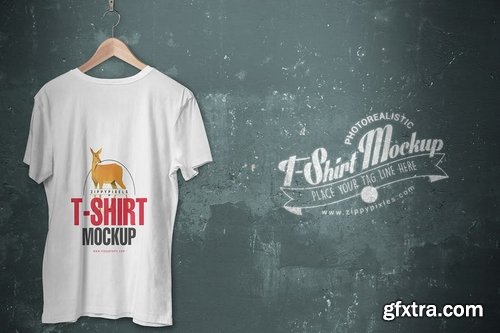 6 Trendy V-Neck T-Shirt Mockups