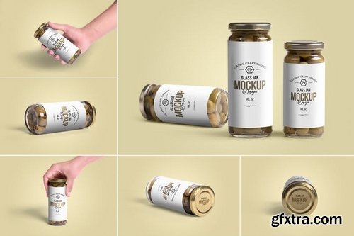 6 Olives Glass Jar Mockups