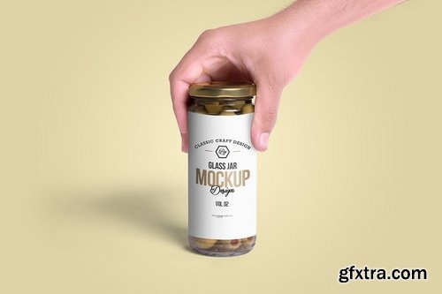 6 Olives Glass Jar Mockups