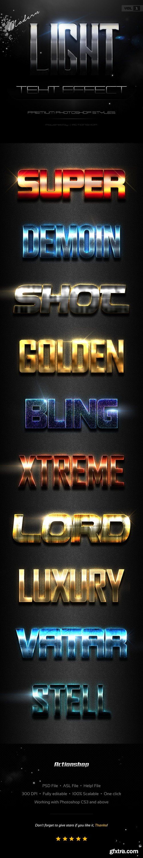 Graphicriver - 10 Modern Light Text Effects Vol.1 19593145