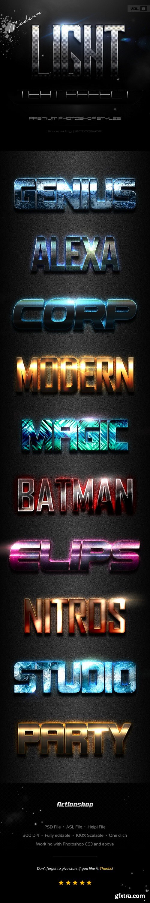 Graphicriver - 10 Modern Light Text Effects Vol.8 20576533