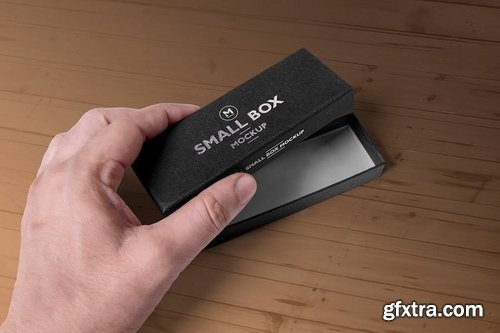 6 Black Rectangular Box Mockups