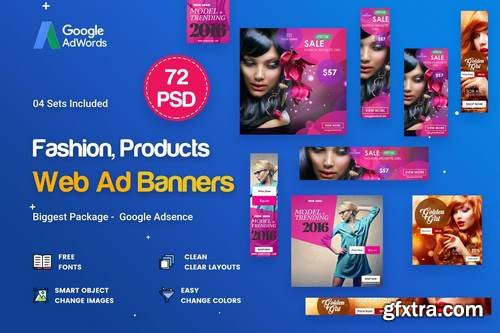 Fashion Banner Ad - 72 PSD [04 Sets]