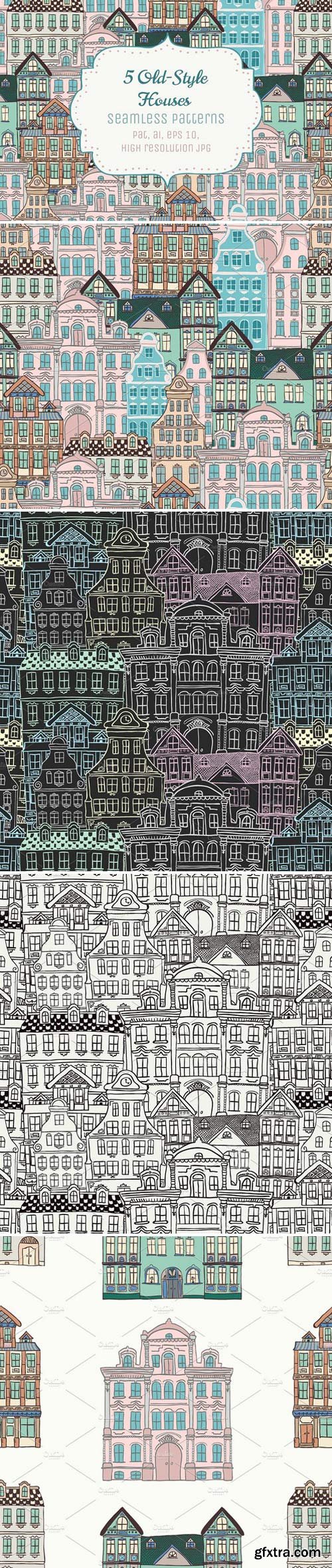 CM - 5 Doodle Seamless Patterns 71804